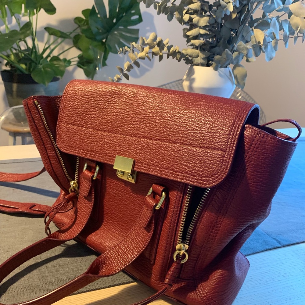 3.1 Phillip Lim Pashli Satchel, Medium, Red, Authentic